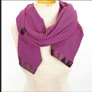 Lululemon Vinyasa Scarf Pink Striped Snap Button